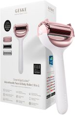 Акція на Электронный роллер для лица и тела с микроиглами Geske MicroNeedle Face&Body Roller 8в1 starlight від Stylus