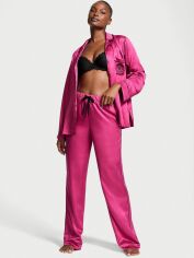 Акція на Піжама (сорочка + штани) жіноча Victoria's Secret Glazed Satin 26933739 S Рожева від Rozetka
