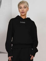 Акція на Худі жіноче Leinle 1626 L Чорне від Rozetka