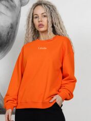 Акція на Світшот оверсайз жіночий Leinle 1628 XXL Помаранчевий від Rozetka