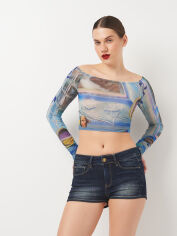 Акція на Блуза жіноча Zara 8537/202 M Синя (00085372020030_блузка) від Rozetka