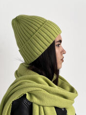 Акція на Шапка вязаная теплая Wool Art Knit яблочная від Podushka