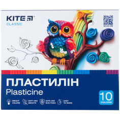 Акція на Пластилин восковой 10 цветов 200 г Classic Kite K-084 від Podushka