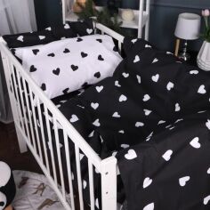 Акція на Комплект постільної білизни MirSon Полуторний 143x210 см Kids Time Kids Time 17-0669 Black and White Love Бязь від Rozetka