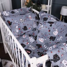 Акція на Комплект постільної білизни MirSon Полуторний 143x210 см Kids Time 17-0671 With Love Cats Бязь від Rozetka