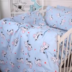 Акція на Підковдра MirSon полуторна євро 160x220 см Kids Time 20-0037 Cute blue zebra бязь від Rozetka