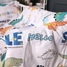 Акція на Підковдра MirSon Бязь 17-0697 Colorful Dinosaurs Полуторна Євро 160х220 см від Rozetka