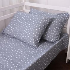 Акція на Наволочка MirSon 012 Grey Stars фланель 40х60 см від Rozetka
