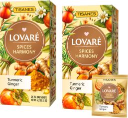 Акція на Комплект трав’яного чаю Lovare Spices Harmony Бленд зі спеціями та натуральним ароматом хурми і мандарина 24 пакетики по 1.8 г х 2 шт від Rozetka