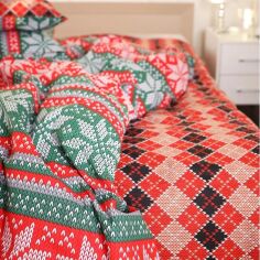Акція на Простирадло MirSon Ranforce Elite 17-0659 Christmas 150х220 см від Rozetka