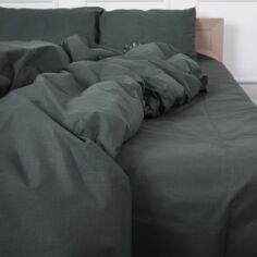 Акція на Простирадло на гумці MirSon Бязь 16-7000 Green Grey 200x220 см від Rozetka