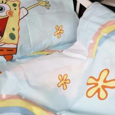Акція на Простирадло MirSon Бязь 17-0684-1 Spanch Bob 150х220 см від Rozetka