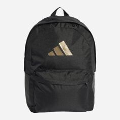 Акція на Рюкзак спортивний 27,5 л вміщує формат А4 Adidas Clsc Bars Bp IS7048 Black/Goldmt від Rozetka