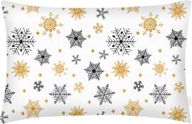 Акція на Наволочка Cosas Winter фланель бежева 40 x 60 см (Flannel_SnowflakesBlackBeige_40x60) від Rozetka