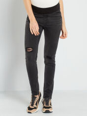 Акція на Джинси для вагітних Slim Fit KIABI XAZ492074PIA 46-30 Світло-чорні від Rozetka