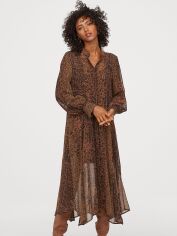 Акція на Сукня міді осіння жіноча H&M 0809372_0 32 Коричнева (СА2000001398593) від Rozetka