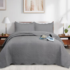 Акція на Покрывало стеганое Circle Cream Soho 220х240 см від Podushka