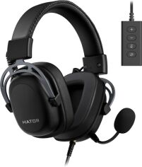 Акція на Навушники Hator Hypergang 2 USB 7.1 Titanium Signature Edition (HTA-945) від Rozetka