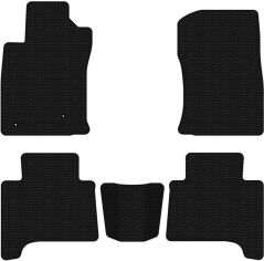 Акція на Комплект автокилимків EVAtech в салон авто для Land Cruiser Prado (120) 5 seats (Electric seats) Toyota 2002-2009 3 покоління SUV EU 5 шт Чорні від Rozetka