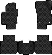 Акція на Комплект автокилимків з екошкіри EVAtech ECO в салон авто для Tiguan Allspace 7 seats Volkswagen 2016-2020 1 покоління SUV USA від Rozetka