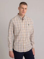 Акція на Сорочка бавовняна чоловіча U.S. Polo Assn 11D545-VY00A(TRIBECA KHAKI) L Хакі від Rozetka