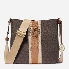 Акція на Сумка жіноча зі штучної шкіри Michael Kors 131112342 Коричнева від Rozetka
