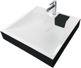 Акція на Раковина над пральною машиною ADAMANT Washer New Black/White Glossy від Rozetka