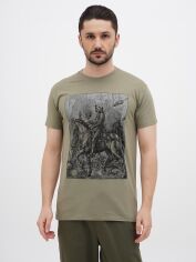 Акція на Футболка бавовняна довга чоловіча Sol's Imperial Knight Death and the Devil 11500268/394 M Хакі від Rozetka