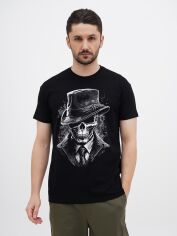 Акція на Футболка бавовняна довга чоловіча Sol's Imperial Gentlemen's skull 11500309/395 S Чорна від Rozetka