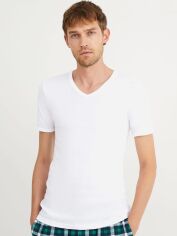 Акція на Футболка бавовняна довга чоловіча C&A 2065472 3XL Біла від Rozetka