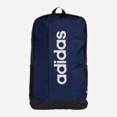 Акція на Рюкзак спортивний тканинний 18.5 л вміщує формат А4 Adidas Linear Backpack IN6120 Dkblue/White від Rozetka
