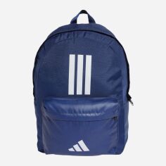 Акція на Рюкзак спортивний 27.5 л вміщує формат А4 Adidas Clsc Bars 3S IS7041 Dkblue/White від Rozetka