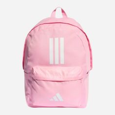 Акція на Рюкзак спортивний тканинний 27.5 л вміщує формат А4 Adidas Clsc Bars 3S IS7046 Trupnk/White від Rozetka
