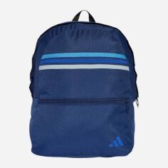 Акція на Рюкзак спортивний тканинний 27.5 л вміщує формат А4 Adidas Clsc 3S Bp IS7062 Dkblue/Royblu від Rozetka