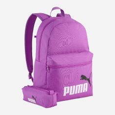 Акція на Рюкзак спортивний тканинний 18 л вміщує формат А4 Puma Phase Backpack Set 09119105 Wild Berry від Rozetka