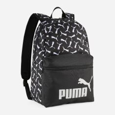 Акція на Рюкзак спортивний тканинний 22 л вміщує формат А4 Puma Phase AOP Backpack 91169-01 Black-Logo-AOP від Rozetka