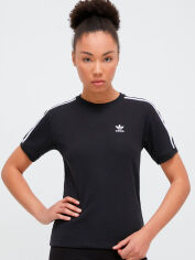 Акція на Футболка бавовняна жіноча Adidas Originals 3 Stripe Tee IU2420 2XL Black від Rozetka