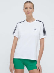 Акція на Футболка бавовняна жіноча Adidas Originals 3 Stripe Tee IR8051 S White від Rozetka