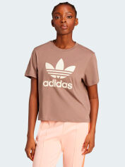 Акція на Футболка жіноча Adidas Originals Trfl Tee Boxy JD4582 L Trabrn від Rozetka