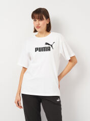 Акція на Футболка бавовняна жіноча Puma Ess No. 1 Logo Relaxed Tee 68497002 M White від Rozetka