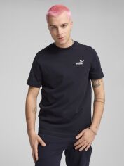 Акція на Футболка бавовняна довга чоловіча Puma Ess Tape Tee 68467416 S New Navy від Rozetka