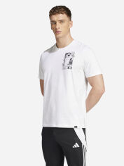 Акція на Футболка бавовняна довга чоловіча Adidas Messi Icon G T JJ1414 XL White з принтом від Rozetka