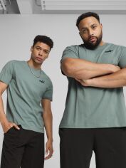 Акція на Футболка бавовняна довга чоловіча Puma Ess Small No. 1 Logo Tee (S) 68253530 M Green Moon від Rozetka