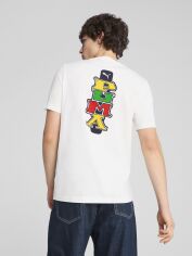 Акція на Футболка бавовняна довга чоловіча Puma Graphics Back Tee 68483202 M White від Rozetka