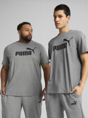 Акція на Футболка бавовняна довга чоловіча Puma Ess No. 1 Logo Tee 68253203 L Medium Gray Heather з принтом від Rozetka