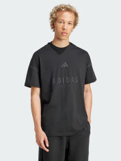 Акція на Футболка бавовняна довга чоловіча Adidas M A Szn G T JJ3658 XL Black з принтом від Rozetka
