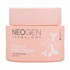 Акція на Зволожувальний крем для обличчя Neogen Dermalogy Probiotics Relief Cream для зміцнення та відновлення шкіри, з пробіотиками, 50 г від Eva