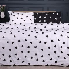 Акція на Комплект постільної білизни MirSon Сімейний 2x160x220 см 17-0669 Black and White Love Ranforce Elite від Rozetka