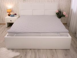 Акція на Наматрацник Руно двосторонній Grey White з еластичними стрічками по кутах 140х200 Антиалергенний (844.52СУ_Grey White) від Rozetka