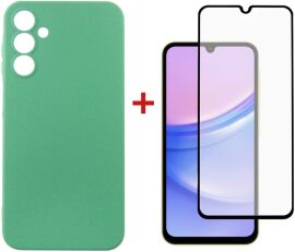 Акція на Комплект панель + скло DENGOS для Samsung Galaxy A25 5G Mint (DG-KM-60) від Rozetka